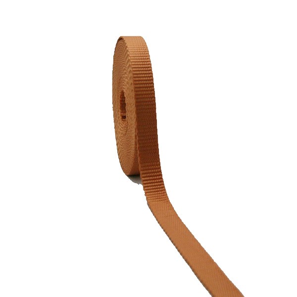 Gurtband einfarbig caramel (S) 15mm