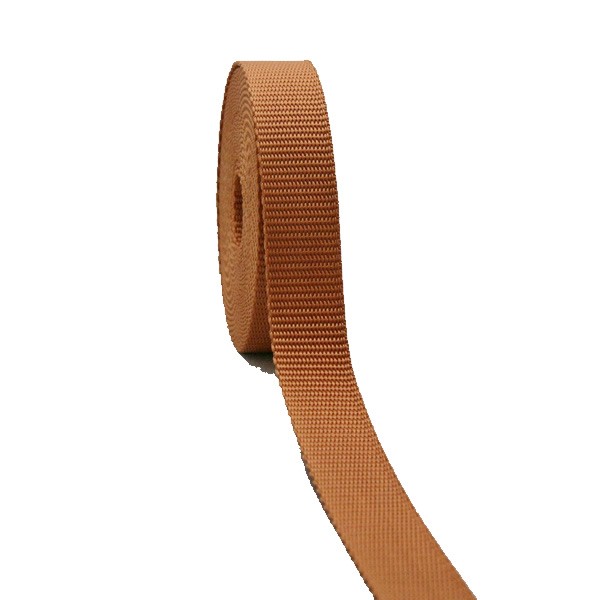 Gurtband einfarbig caramel (S) 25mm