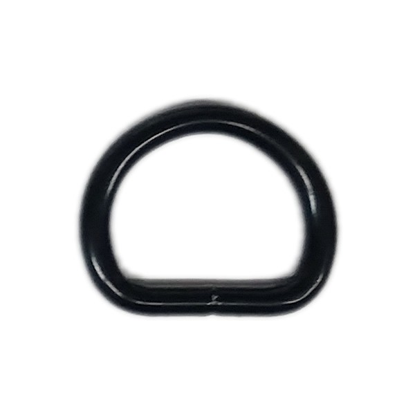 Halbring schwarz (D-Ring) Strong 25mm/5,0mm