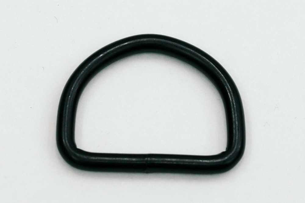 Halbring schwarz (D-Ring) 30mm/4,0mm
