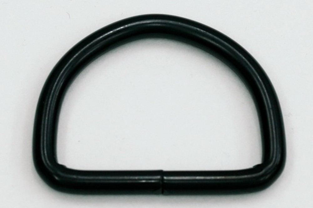 Halbring schwarz (D-Ring) 40mm/5,0mm