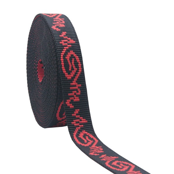 Mustergurtband Elektro schwarz/rot 25mm