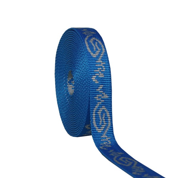 Mustergurtband Elektro blau/weiß 25mm