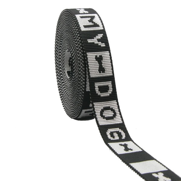 Mustergurtband my dog schwarz/silber 25mm