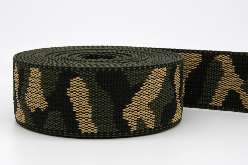 Mustergurtband Camouflage grün RS 50mm