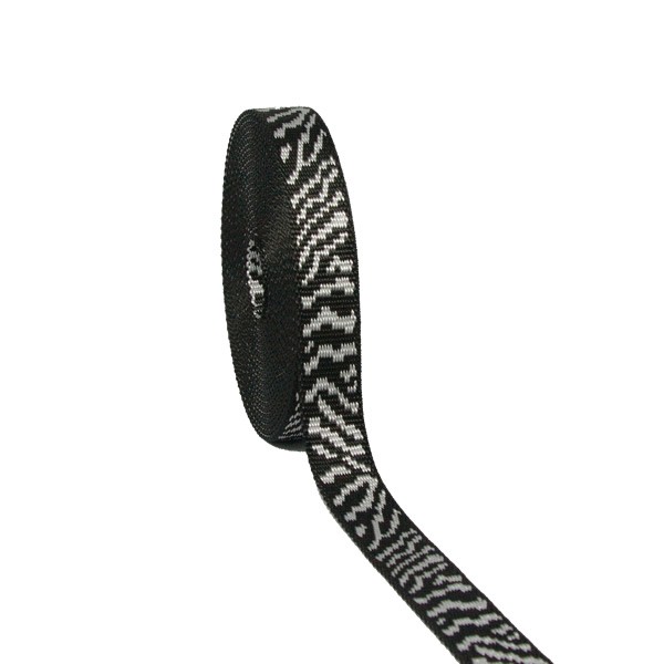 Mustergurtband Zebra schwarz/weiss 20mm