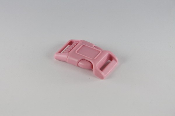 Plastik Schnalle (Klickschnalle) gebogen rosa 15mm
