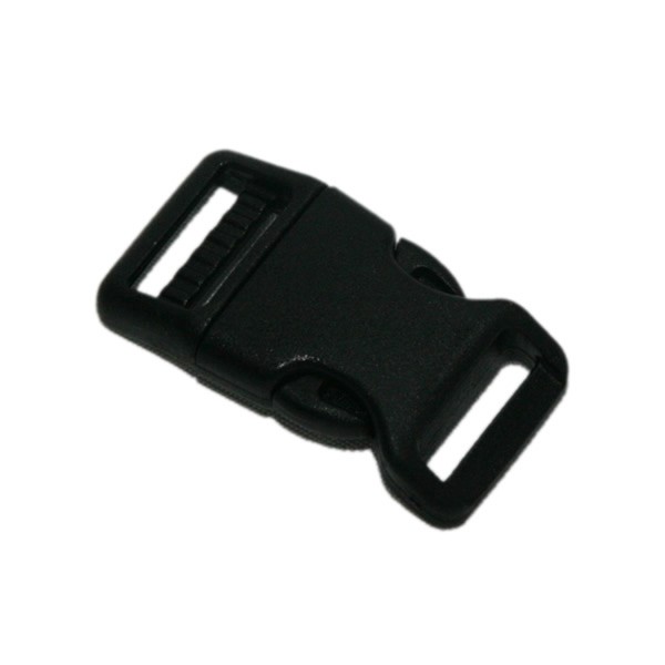 Plastik Schnalle (Klickschnalle) gebogen schwarz strong 20mm