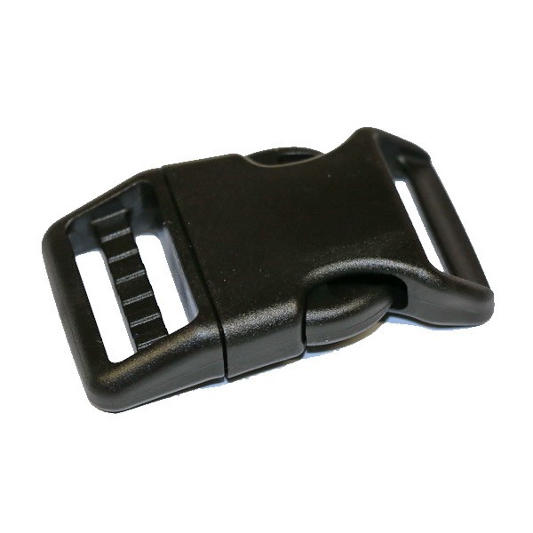 Plastik Schnalle (Klickschnalle) gebogen schwarz strong 30mm