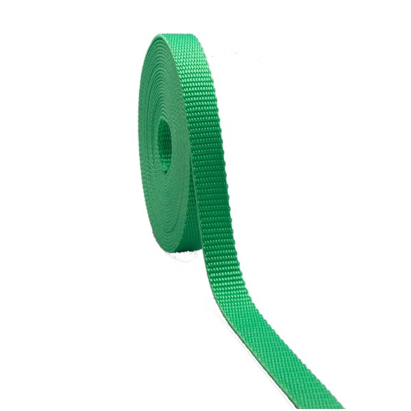 Gurtband einfarbig grasgrün (S) 15mm
