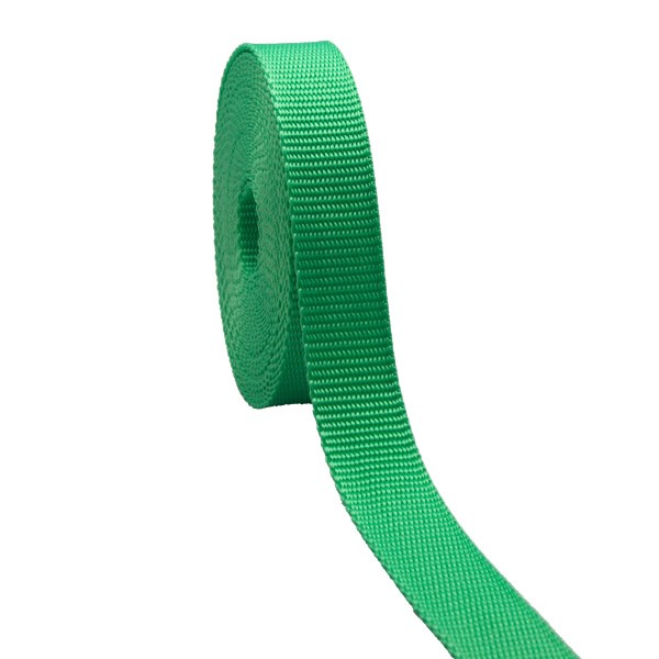 Gurtband einfarbig grasgrün (S) 25mm