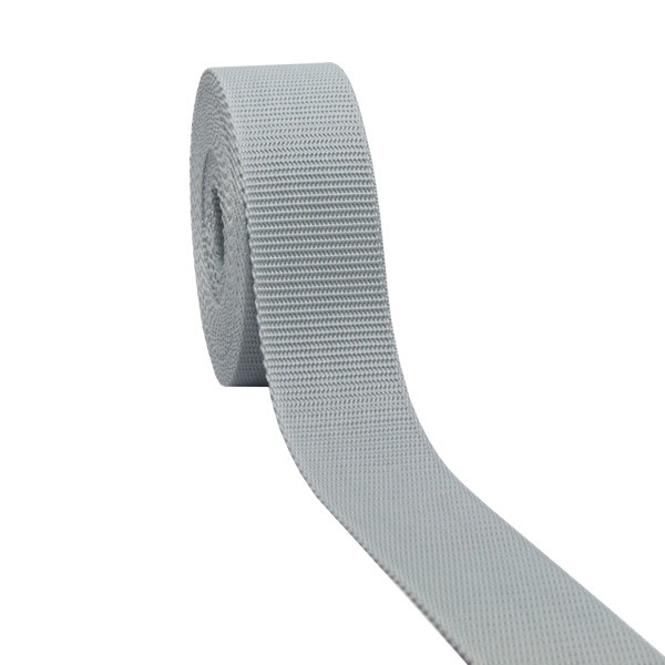 Gurtband einfarbig grau (S) 40mm