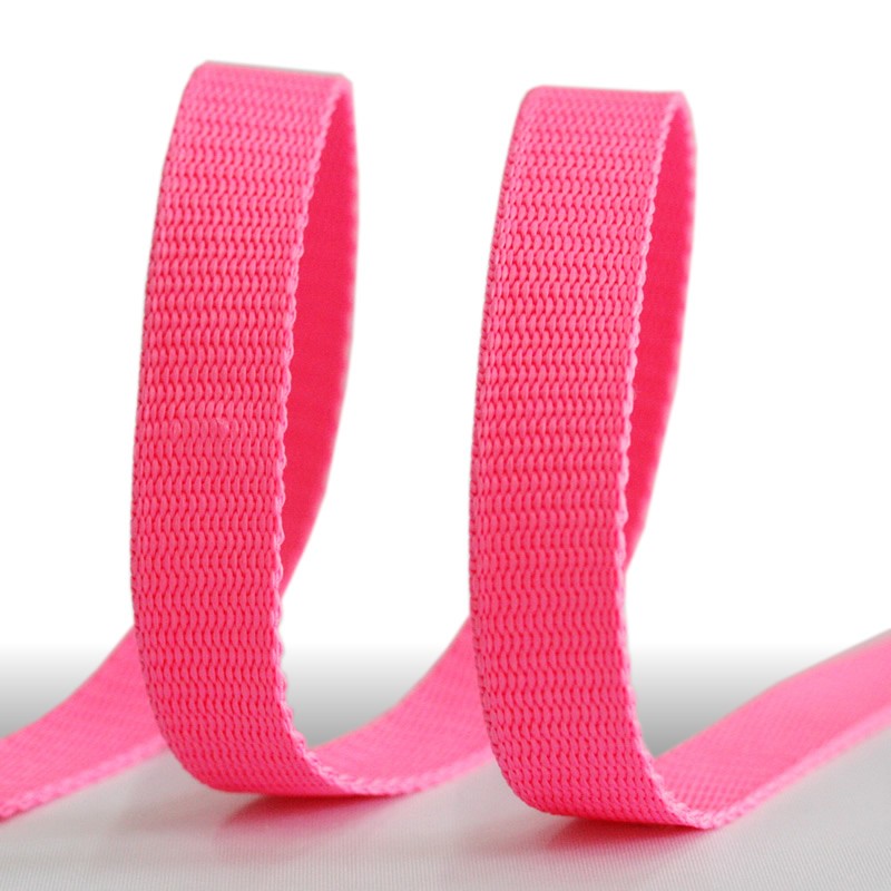 Gurtband einfarbig neonpink (S) 20mm