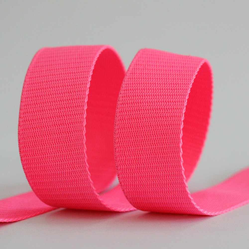 Gurtband einfarbig neonpink (S) 40mm