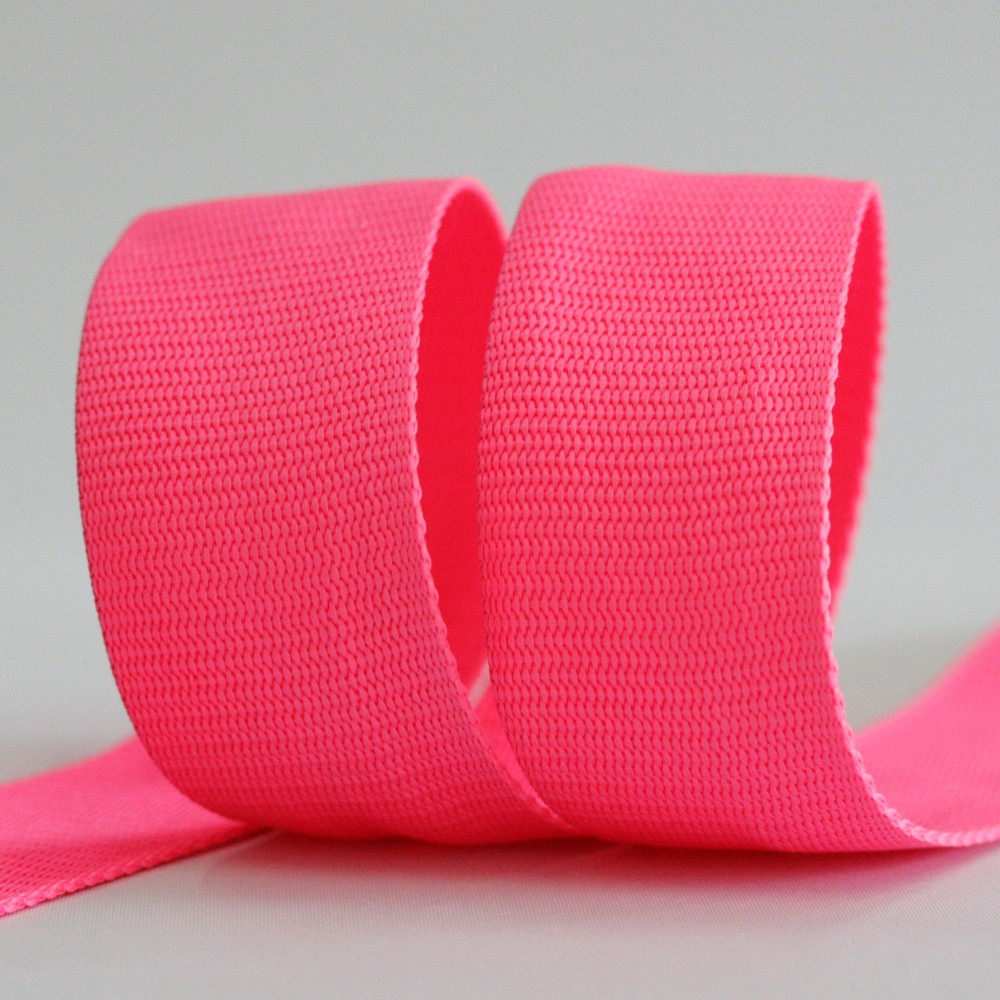 Gurtband einfarbig neonpink (S) 50mm