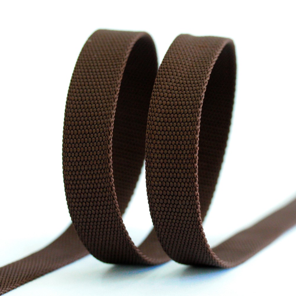 Aktion - Gurtband einfarbig dunkelbraun 25mm