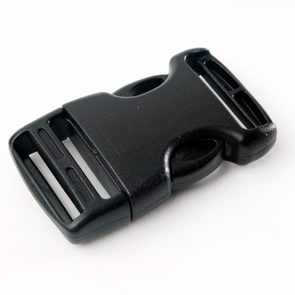 Plastik Schnalle (Klickschnalle) rund schwarz 40mm
