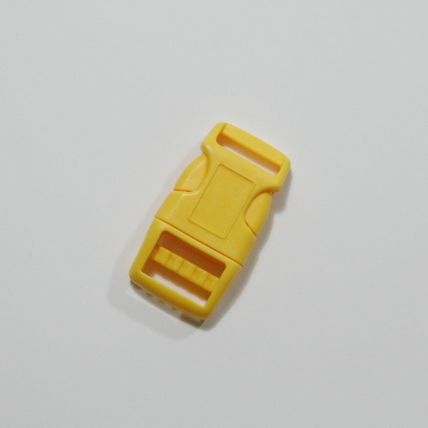Plastik Schnalle (Klickschnalle) gebogen sonnengelb 15mm