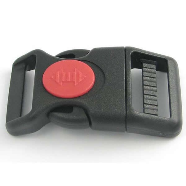 Sicherheitsschnalle (Klickschnalle) gebogen schwarz 25mm